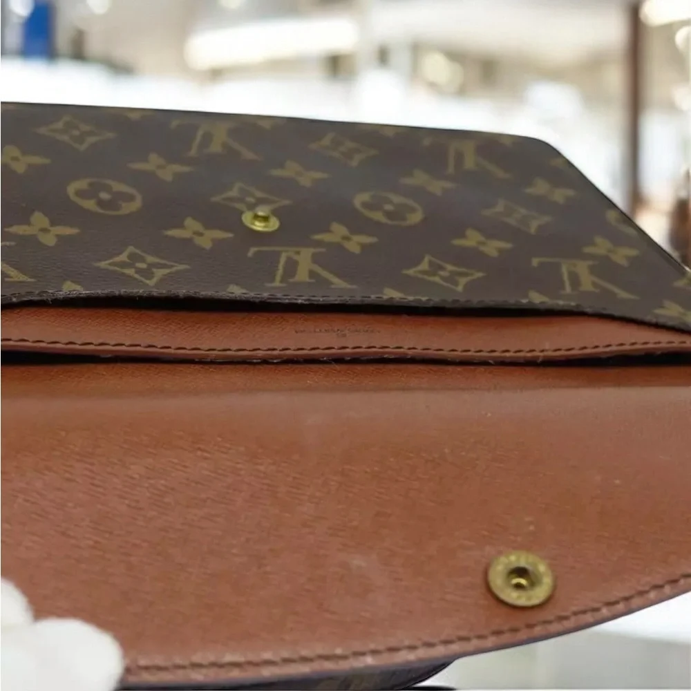 LOUIS VUITTON Monogram Double Rabat Shoulder Bag LV Authentic w/COA VINTAGE